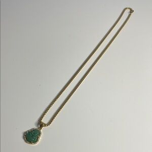 Green Jade Buddha Pendant Necklace